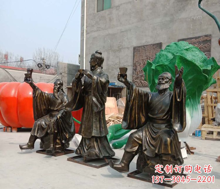 合肥浓缩古代江湖英雄——名人雕塑