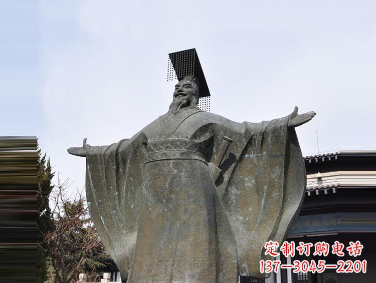 合肥古代名人秦始皇铜雕
