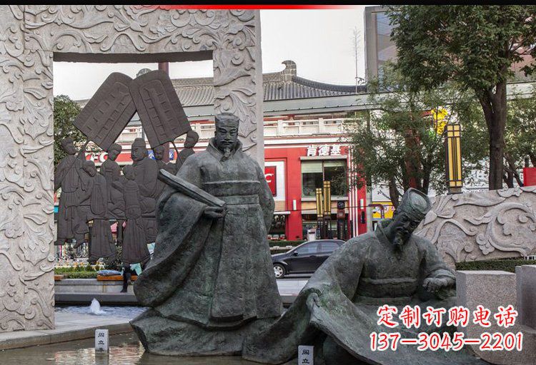 合肥古代名人阎立德铜雕