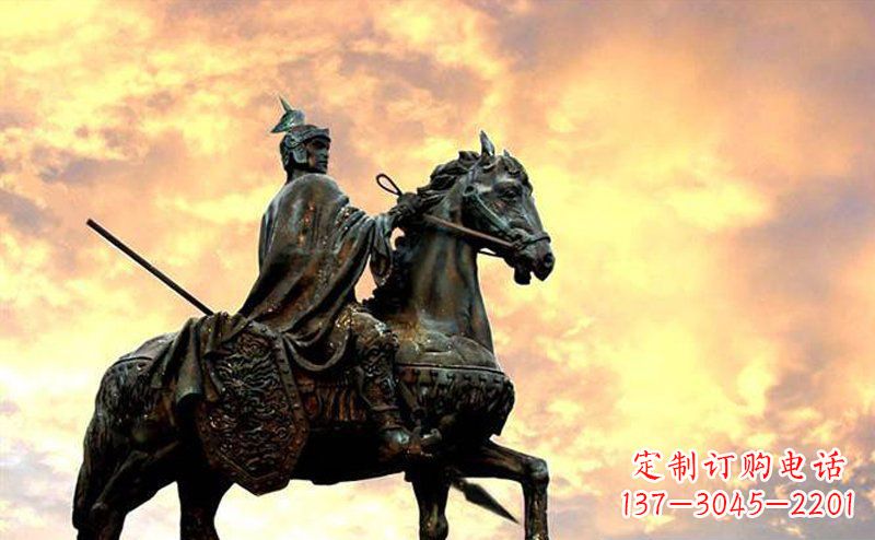合肥古代名人赵云铜雕