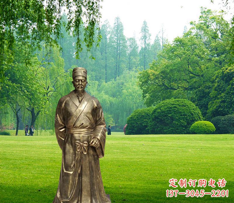 合肥李时珍铜雕,精美古典雕塑定制
