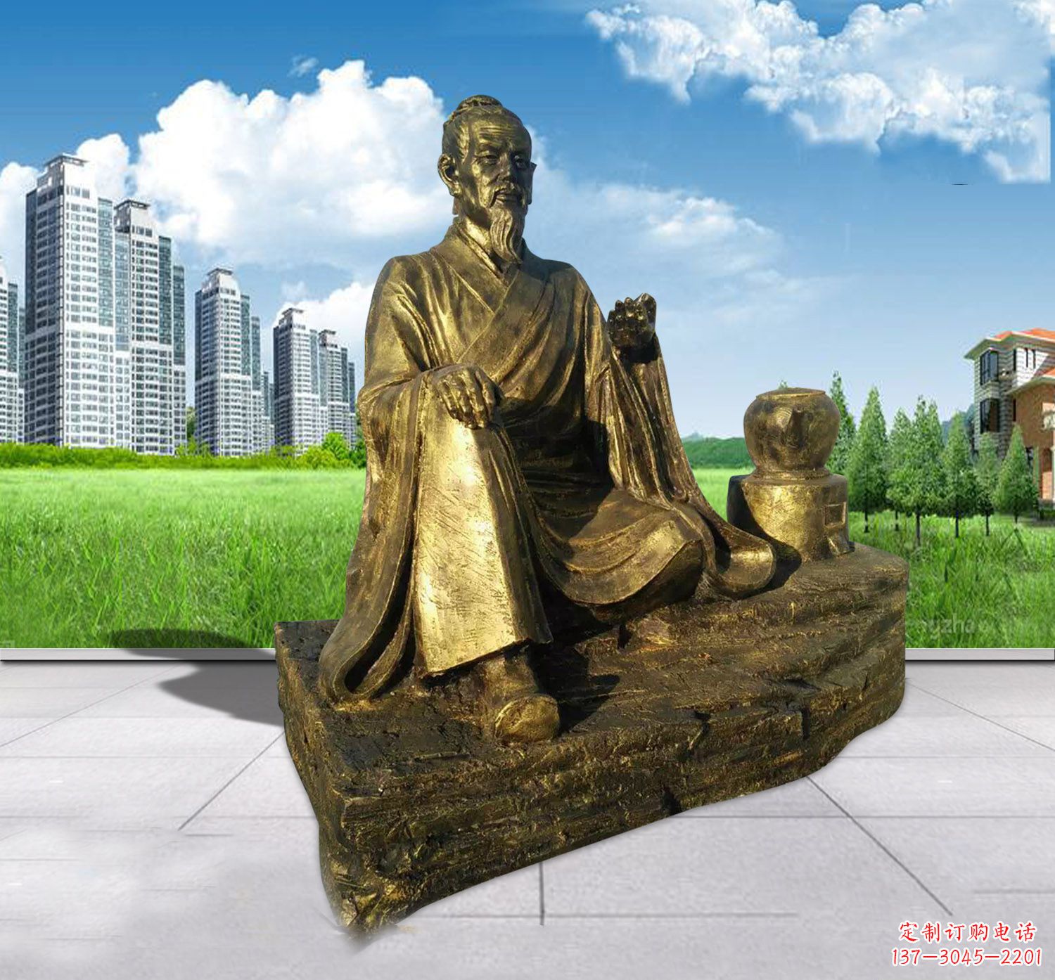 合肥匠心独运——中领雕塑张仲景铜雕