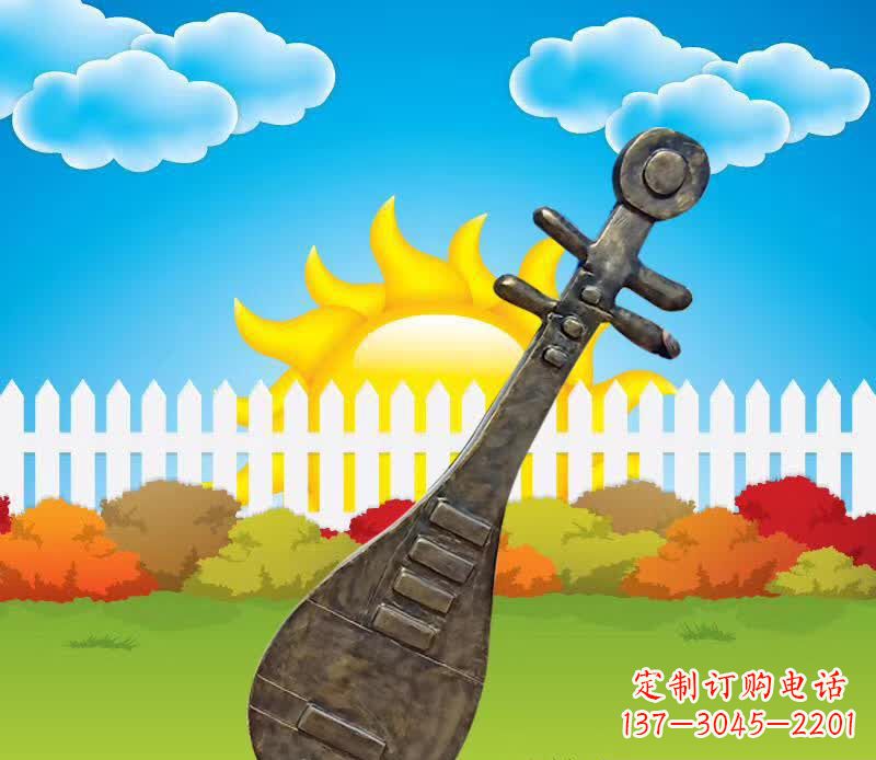 合肥古代琵琶广场乐器铜雕