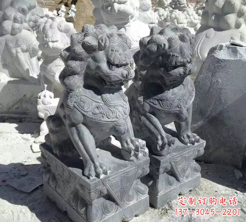 合肥古典青石狮子雕塑
