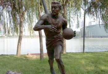 合肥公园打篮球人物铜雕塑
