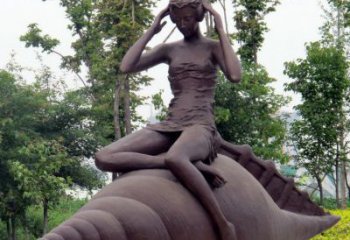 合肥海螺姑娘铜雕——让美丽长存记忆