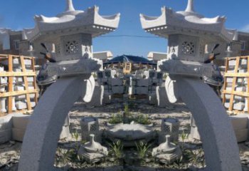 合肥精美大理石镂空石灯雕塑