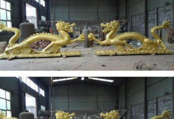 合肥古典传统双龙戏珠铜雕塑