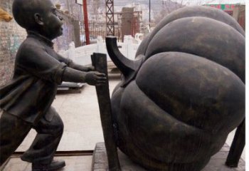 合肥精致男孩铜雕