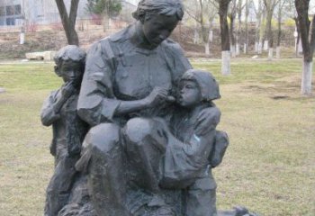 合肥纪念伟大母亲的大型铜雕塑
