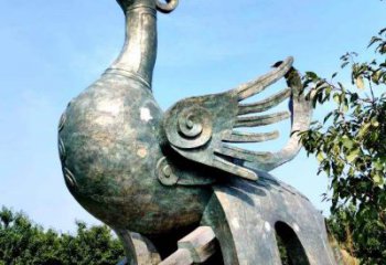 合肥公园园林朱雀铜雕景观雕塑
