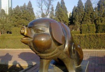 合肥定制公园猪铜雕