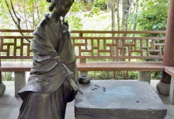 合肥艺术精灵西施下棋情景雕塑