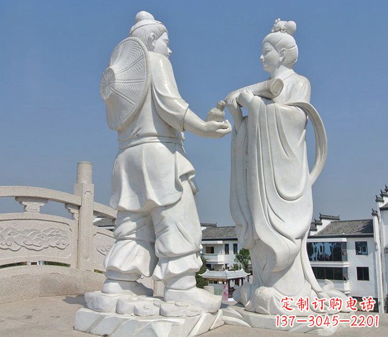 合肥唯美古典,传统牛郎织女石雕