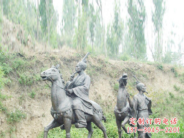 合肥中领雕塑|传承古老传统:古代人物骑马铜雕