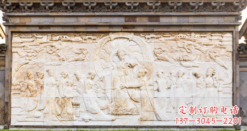 合肥中领雕塑:古代人物石浮雕影壁