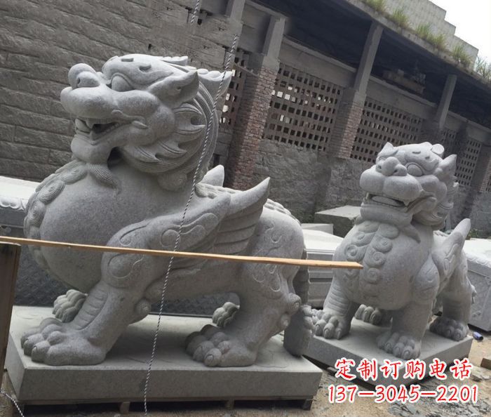 合肥中领雕塑–精美的古代神兽大理石貔貅雕塑