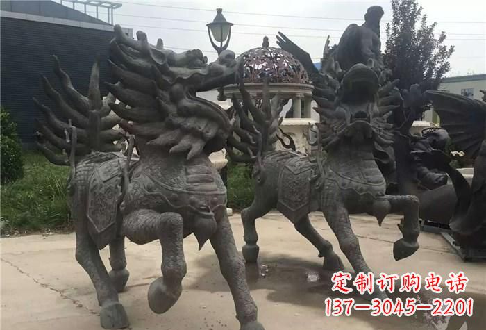 合肥精美的古典铜麒麟雕塑