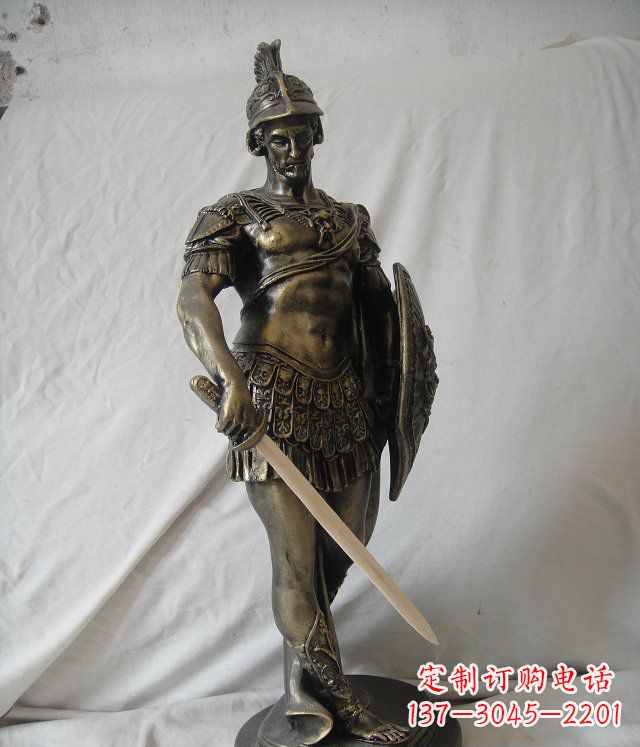 合肥古罗马风格的玻璃钢战士雕塑