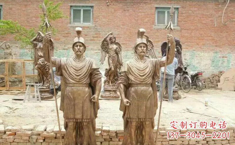 合肥古罗马风情,精致雕刻的“战士雕塑”