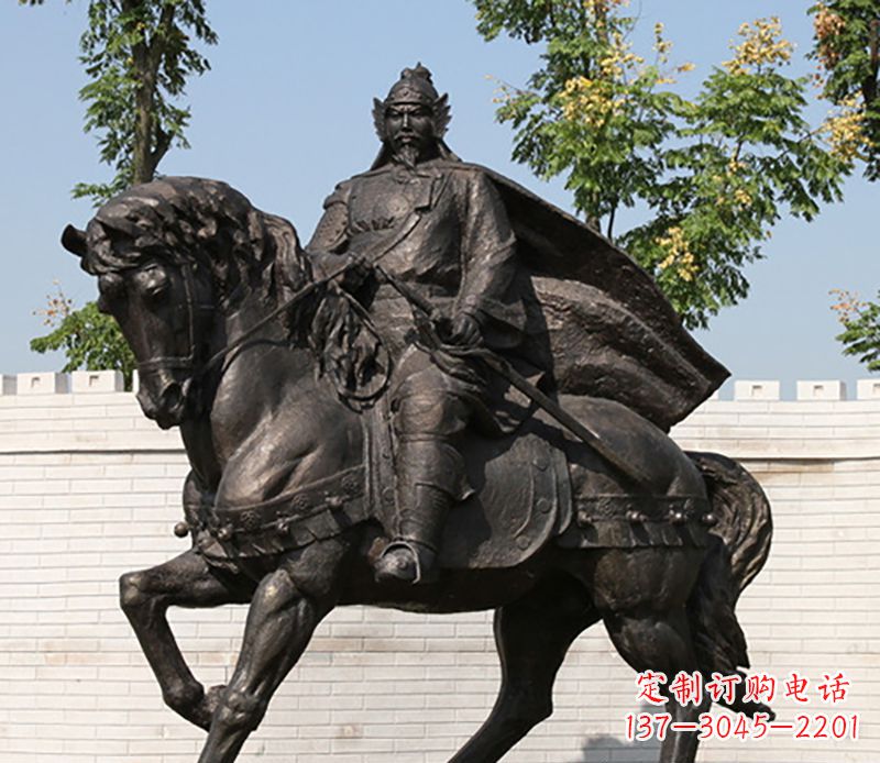 合肥古人骑马铜雕