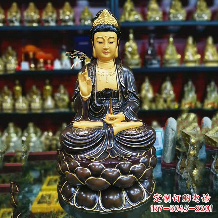 合肥古铜手工雕刻观音佛像
