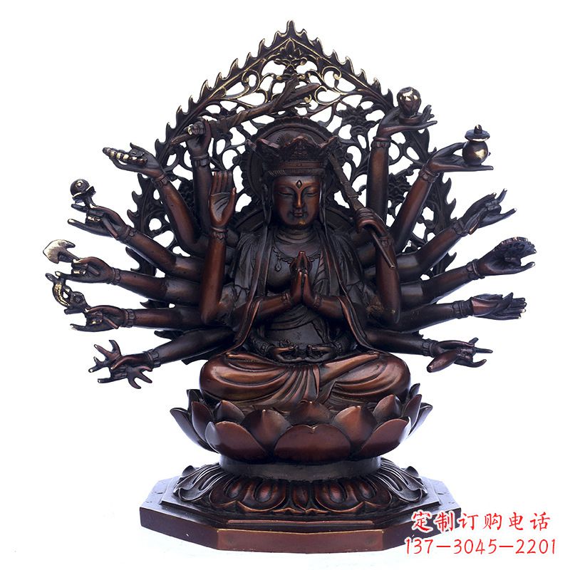 合肥精致古铜观音雕塑