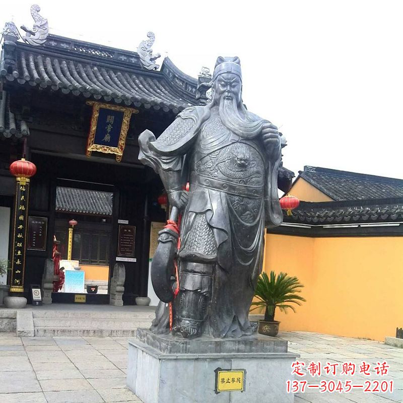 合肥关帝庙关公神像-寺庙景点历史文化名人铜雕