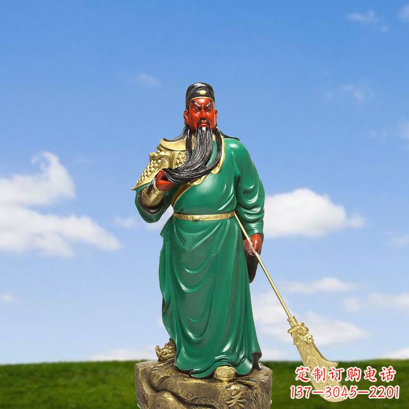 合肥精美彩绘关公雕塑