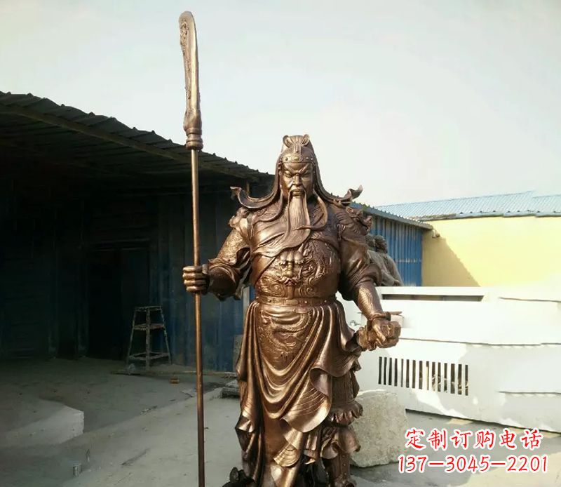 合肥中领雕塑定制关公铜雕