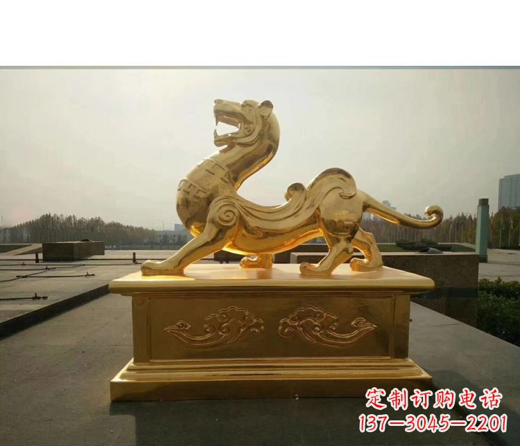 合肥广场白虎神兽铜雕