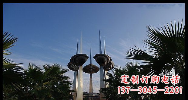 合肥广场不锈钢避雷针抽象雕塑11