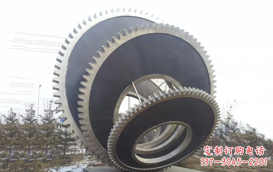 合肥广场不锈钢齿轮雕塑22