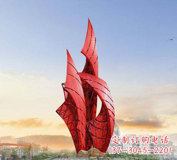 合肥不锈钢抽象船帆雕塑