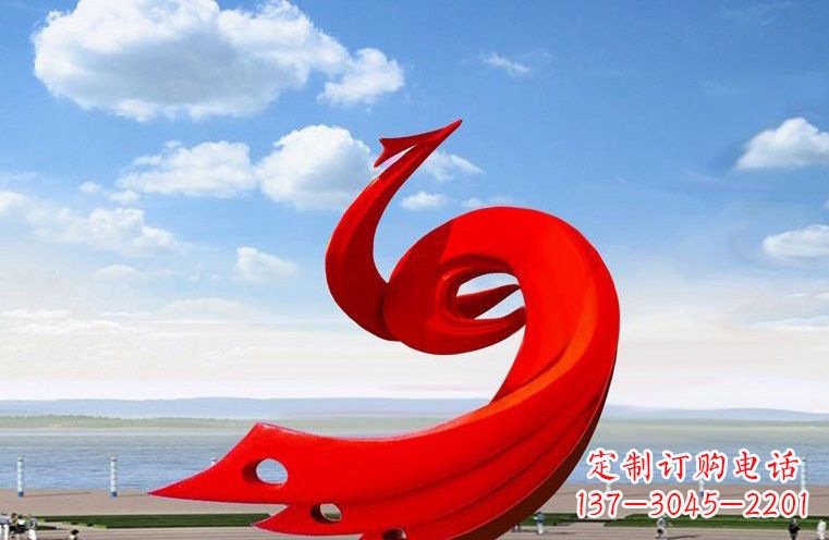 合肥领雕塑:不锈钢凤凰雕塑