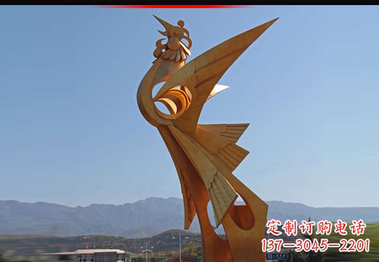 合肥中领雕塑凤凰抽象雕塑11英寸
