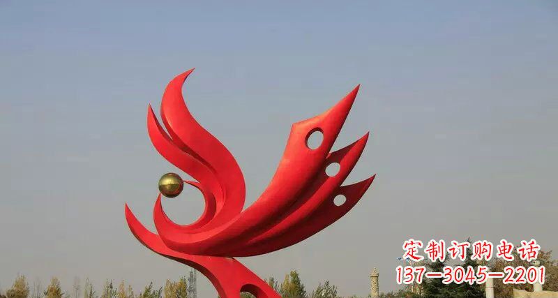 合肥不锈钢手工凤凰雕塑