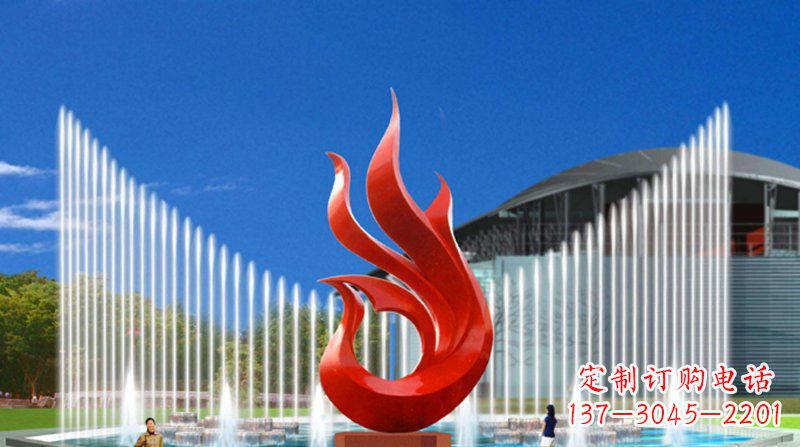 合肥中领雕塑凤凰抽象雕塑,精致品质,提升空间魅力