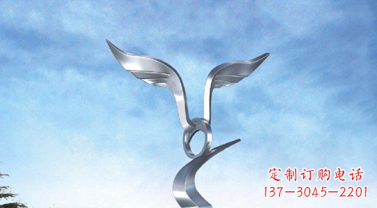 合肥中领雕塑出品:不锈钢海鸥雕塑