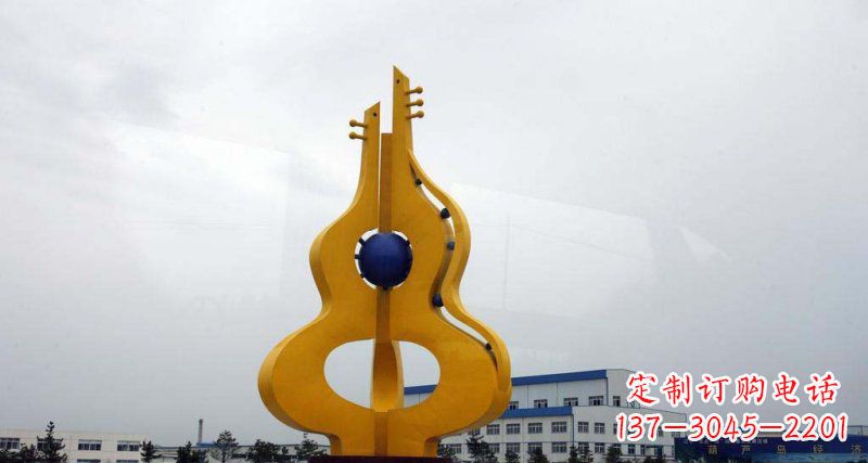 合肥中领雕塑:葫芦琵琶不锈钢雕塑