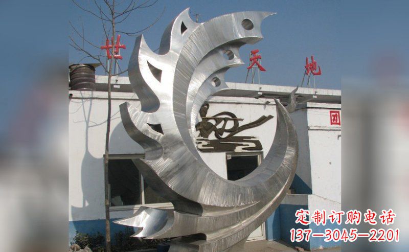 合肥精美不锈钢抽象凤凰雕塑