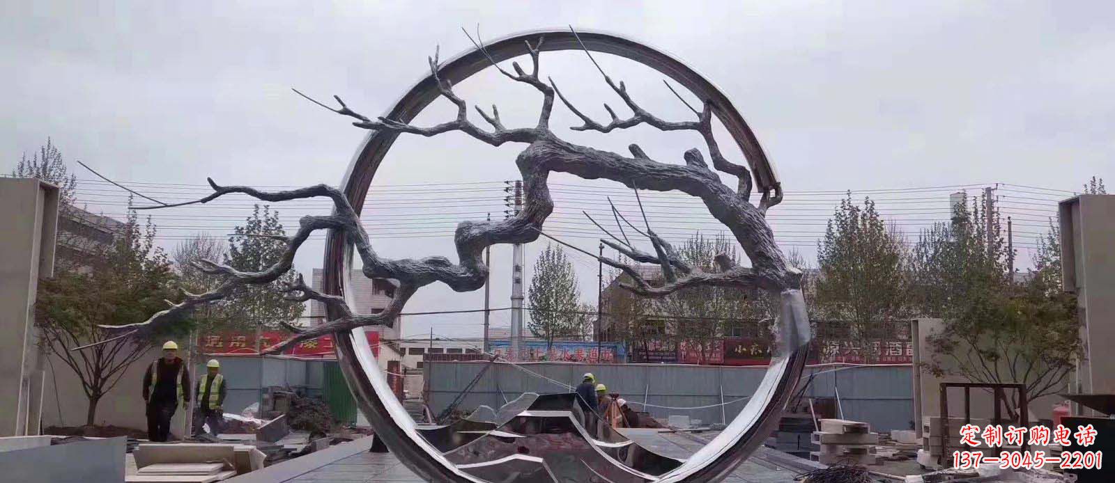 合肥精致不锈钢抽象树枝雕塑