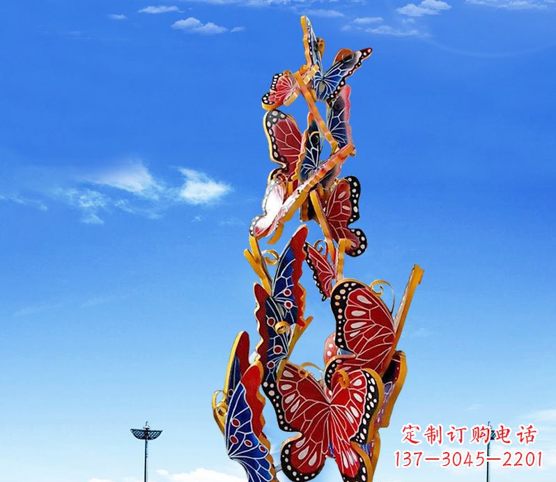 合肥浪漫的不锈钢大型蝴蝶雕塑