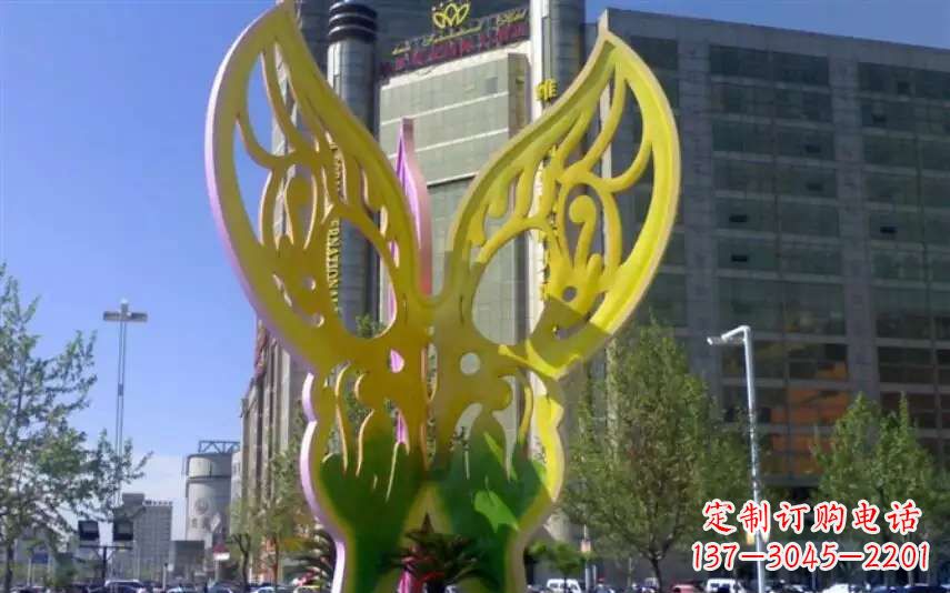 合肥广场不锈钢雕刻蝴蝶雕塑