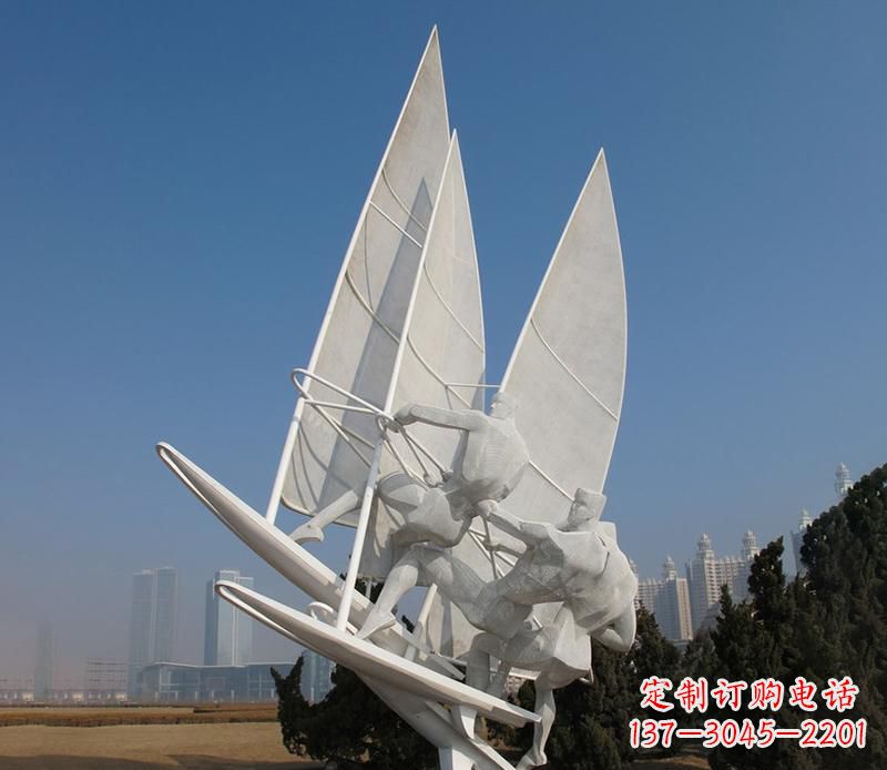 合肥广场不锈钢帆船比赛运动雕塑