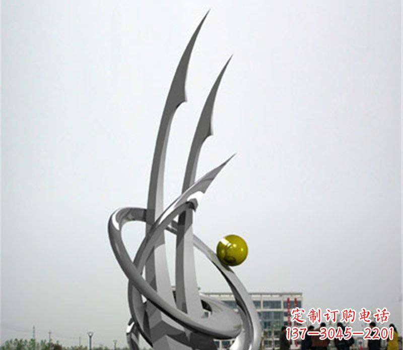 合肥广场不锈钢帆船抽象雕塑