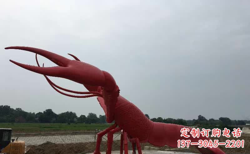 合肥广场不锈钢仿真龙虾雕塑