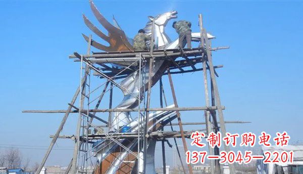 合肥不锈钢飞马雕塑,给广场一个灵动之美