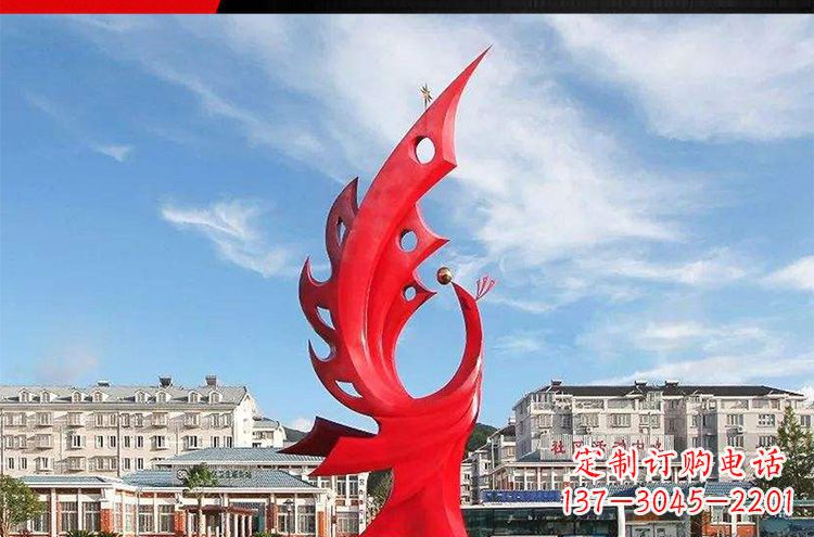 合肥高雅大气的不锈钢凤凰雕塑