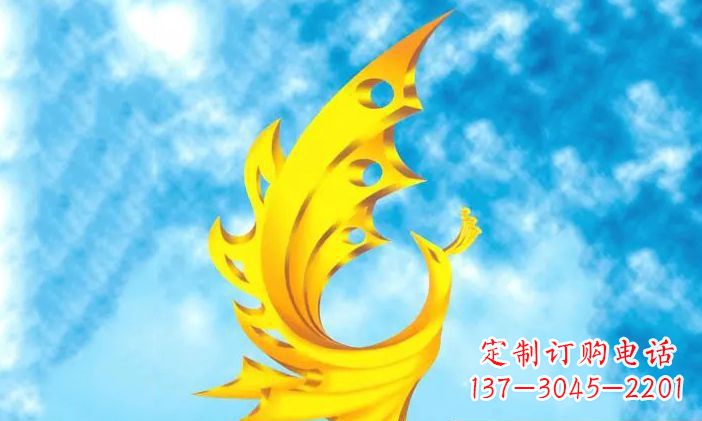 合肥广场不锈钢凤凰雕塑 (4)
